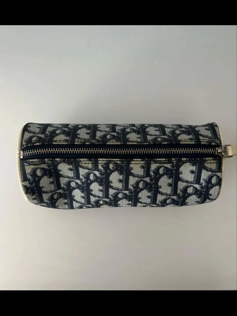 Dior Navy & Cream Monogram Zip Pouch